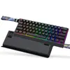 Teclado Mecânico Real Portátil de 61 Teclas de Fábrica com Retroiluminação RGB para Escritório, E-Sports e Jogos, Atacado Transfronteiriço com Fita