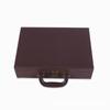 En stock caja de entrega de cuero caja de herramientas de entrega de bienes raíces política caja de entrega portátil llave archivo caja de regalo