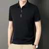 Nueva camiseta polo de manga corta de secado rápido para hombre de verano, casual de negocios para hombre, color liso, cuello con solapa, manga media, interior, entrega de una sola pieza