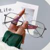 Gafas anti-luz azul TR90 de moda con montura grande para teléfono móvil, gafas para ordenador, gafas antirradiación de luz plana con miopía 2100