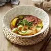 Tazón de Sopa con Patrón de Roca de Fábrica Hogareño Hebilla Grande Tazón Salah Cerámica Tazón Eamo Vajilla Destacada Premium para Hotel