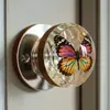Manija de Puerta Decorativa Única Artesanías Incrustadas de Resina