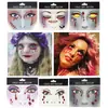 DESEO AliExpress suministra nuevas pegatinas faciales temporales Halloween pegatinas faciales con purpurina