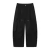 Yidao Vintage 2026 Otoño Nuevo Estilo Retro Japonés Ropa de Trabajo Lavada Multibolsillos Holgados Pierna Ancha Casual Pantalones