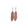 Pendientes huecos de plumas fantasma retro europeos y americanos para mujer, estilo bohemio étnico, ligeros, de lujo, de alta gama, con gancho para la oreja.