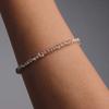Pulsera Blanca Triangular de Cristal Blanco Brillante Super Hada Transfronteriza Europea y Americana Joyería de Muñeca de Cristal Amazon