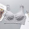 Sutiã Esportivo Plus Size para Mulheres, Algodão Colorido com Alças Largas, Anti-Choque, para Seios Grandes, Sutiã de Corrida, Top Regata Fitness Yoga