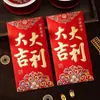 Sobre Rojo Iridiscente de Siete Colores Papel con Hojuelas Doradas Estampado en Caliente Lishi Feng Festival de Primavera Gran Auspiciosidad y Prosperidad Felicitaciones y Haciéndose Rico Sobre Rojo Grande Universal