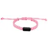 Pulsera Rectangular Tejida de Acero Inoxidable Grabable para Pareja Pulsera de Acero de Titanio Personalizada de Moda Hecha a Mano