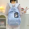 Mochila Estilosa Estilo College de Alta Aparência com Estrelas para Alunos do Ensino Fundamental e Médio, Mochila Escolar de Grande Capacidade com Estampa de Bolinhas, Mochila de Costas Duplas, Bolsa Ita