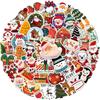 50 pegatinas navideñas de grafiti con texto "Feliz Navidad", pegatinas impermeables para equipaje y ordenador, pegatinas al por mayor.