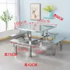 Estudiante Escolar Empleado Fábrica Obra de Construcción Comedor Una Pieza Mesa y Sillas de Comedor de Acero Inoxidable para 4 Personas 8 Personas 6 Personas Entrada de Supermercado