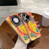 Funda para Teléfono Huawei mate60pro con Pintura al Óleo Ins Cara Sonriente Arcoíris con Diamantes de Imitación Azules Película para Lente Pura70