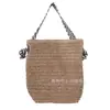 Nova Bolsa de Palha Trançada Estilo Ins Bolsa de Ombro Bolsa de Mão Bolsa Tote Bolsa de Praia Feminina Bolsa Trançada Bolsa de Ombro para Sobrancelha
