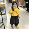 Sudadera con capucha forrada de forro polar Otoño e Invierno 2025 Ropa Nueva de Moda Linda para Niñas Conjunto Deportivo Elegante para Niños Conjunto de Dos Piezas Moderno