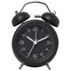 Reloj despertador de campana metálica, Reloj creativo para estudiantes, Reloj de escritorio de cuarzo luminoso con letras en relieve de 3 pulgadas