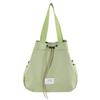 Pano de nylon texturizado saco doce fresco bolsa feminina 2024 Inverno nova cor sólida cordão bolsa mochila bolsa