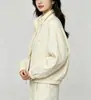 Chamarra corta sencilla de estilo coreano con cuello alto y cordón ajustable para mujer, nuevo modelo primavera y otoño 2026, holgada y versátil, top jacket que estiliza, moderno