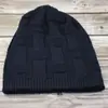 Chapéu de Tricô com Padrão Xadrez Quadrado de Cor Lisa Fio Outono e Inverno Quente e à Prova de Frio Chapéu Pulôver para Homens Jovens e de Meia-Idade Chapéu de Fio Dropshipping