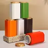 Latas Selladas de Granos de Café en Stock, Latas de Almacenamiento a Prueba de Humedad, Latas de Almacenamiento para Té y Hierbas Medicinales con Tapas de Rosca