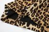 Exportación de ropa femenina de estilo europeo y americano, nuevo vestido ajustado de corte A sin mangas con estampado de leopardo de verano 2024