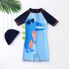 Traje de baño de una pieza con dibujos animados para niños, bonito estampado para niños, traje de baño masculino para estudiantes de natación en aguas termales, venta al por mayor