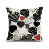 Capa de Almofada Coração de Amor Mais Vendida da Amazon para o Dia dos Namorados Poliéster Estampada para Quarto Mesa de Cabeceira Almofada Decoração de Feriado Capa de Almofada