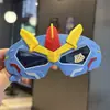 Bonitas Gafas de Sol Polarizadas para Niños con Diseño de Mecha Robot de Dibujos Animados Chico Genial Gafas de Sol de Silicona Alta Definición Anti-UV