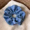 Goma de pelo plisada redonda de tela colorida de doble capa, moderna, simple y versátil para coletas bajas y peinados de moño