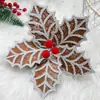 Flores de magnolia artificiales de Navidad nuevas y populares, directamente de la fábrica de origen, para comercio electrónico transfronterizo y decoraciones navideñas