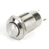 Interruptor de botón metálico de 12 mm, autoblocante, restablecible, con o sin luz, impermeable, botón de encendido pequeño