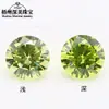 Pedra Solta Redonda Cor Verde Maçã Sintética Nano com Fundo Pontiagudo Acessório para Joias Mini Pedrinha para Unhas Inlaid com Moissanite