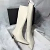 Elegantes botas de moda de tacón de aguja para mujer, nuevo estilo otoño e invierno 2026, botas sexys de punta fina de tacón medio hasta la pantorrilla, botines Chelsea para mujer