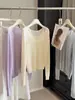 Suéter de Tricô Estilo Coreano Falso Duas Peças Super Estiloso da Temporada de Primavera para Mulheres, Novo Modelo 2026, Manga Longa, Fino, Suéter Macio, Camada Base