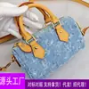 Bolsa de Mão Almofada Jeans Azul Original Top Nano 16cm Bolsa Transversal de Ombro Feminina Bolsa Transversal Speedynano