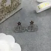 Pendientes Cd de Dior/Christian Dior para Mujer, Estilo Ins de Lujo Ligero, Sensación Vintage de Alta Gama, Pendientes Cd con Letras Tachonadas de Diamantes, Pines de Plata 925, Venta al por Mayor