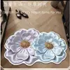 Tapete de piso de tierra de diatomeas tridimensional 3D para baño, absorbente de agua, secado rápido, antideslizante, para uso doméstico, tapete de entrada floral de satén sintético