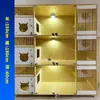 L Venta al por mayor Villa para Gatos Casa para Gatos Nido para Gatos Casa para Gatos Casa para Gatos Tienda de Mascotas Lujo Madera Maciza Exhibición Gabinete de Cría para Gatos Fábrica