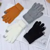 Guantes cálidos de invierno para estudiantes masculinos y femeninos, jacquard de fábrica directo, con pantalla táctil, forro polar grueso para amantes