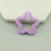 Estrella de Cinco Puntas Calada de Acrílico Color Sólido 3 cm Agujero para Colgar Pendientes Colgantes DIY Accesorios de Joyería Llavero Colgante para Bolsos