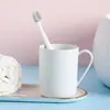 Taza de Plástico para el Hogar Escarchada Creativa Publicitaria Nórdica Taza de Agua Taza Creativa para Adultos para Lavarse la Boca Taza para Cepillarse los Dientes