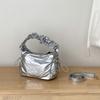 Bolso de mano plisado con diseño de nicho, ligero y sencillo, con cordón ajustable, para verano, para mujer