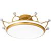 Lámpara de techo de corona nórdica de lujo ligero para dormitorio, lámpara de araña creativa cálida para segundo dormitorio, habitación de niña princesa, habitación infantil, protección ocular