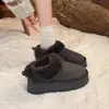 2026 Botas de Nieve sin Cordones Felpa Invierno Zapatos de Algodón Zapatos de Algodón para Mujer Felpa Plus Suela Gruesa Cálido Nuevo Engrosado Grueso