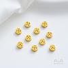 Color-preserving dumb gold sand gold copper fortune word peace joy hollow small beaded accessories diy jewelry materials