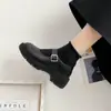 Zapatos de Tacón Alto para Mujer, Nuevo Estilo Otoño 2025, Punta Redonda, Tacón Grueso, Zapatos de Cuero Versátiles Estilo Retro Japonés, Zapatos Mary Jane Negros