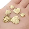 Collar con colgante de amor de letras de encaje de cobre chapado en oro de 14 quilates, aretes hechos a mano, accesorios de joyería de color dorado para bricolaje