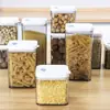 Frasco Sellado Robusto Caja de Almacenamiento para Granos Transparente de Plástico para Cocina Hogar Botella para Snacks Frasco de Almacenamiento a Prueba de Humedad