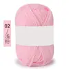 Hilo de Algodón Coreano de Leche de 4 Hebras, Lana Media, Bola de Hilo de Grosor Medio para Muñecas Hechas a Mano, Hilo para Crochet, Bola de Hilo Tejida a Mano