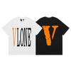 Camiseta deportiva informal de manga corta con estampado en V grande de VLONE, marca de moda transfronteriza europea y americana de 2024, para hombres y mujeres.